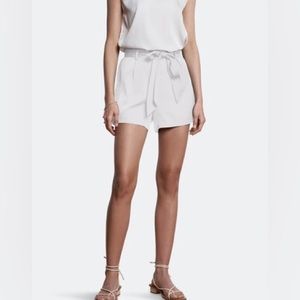 Nouvelle Silk95Five Sarasota white silk shorts